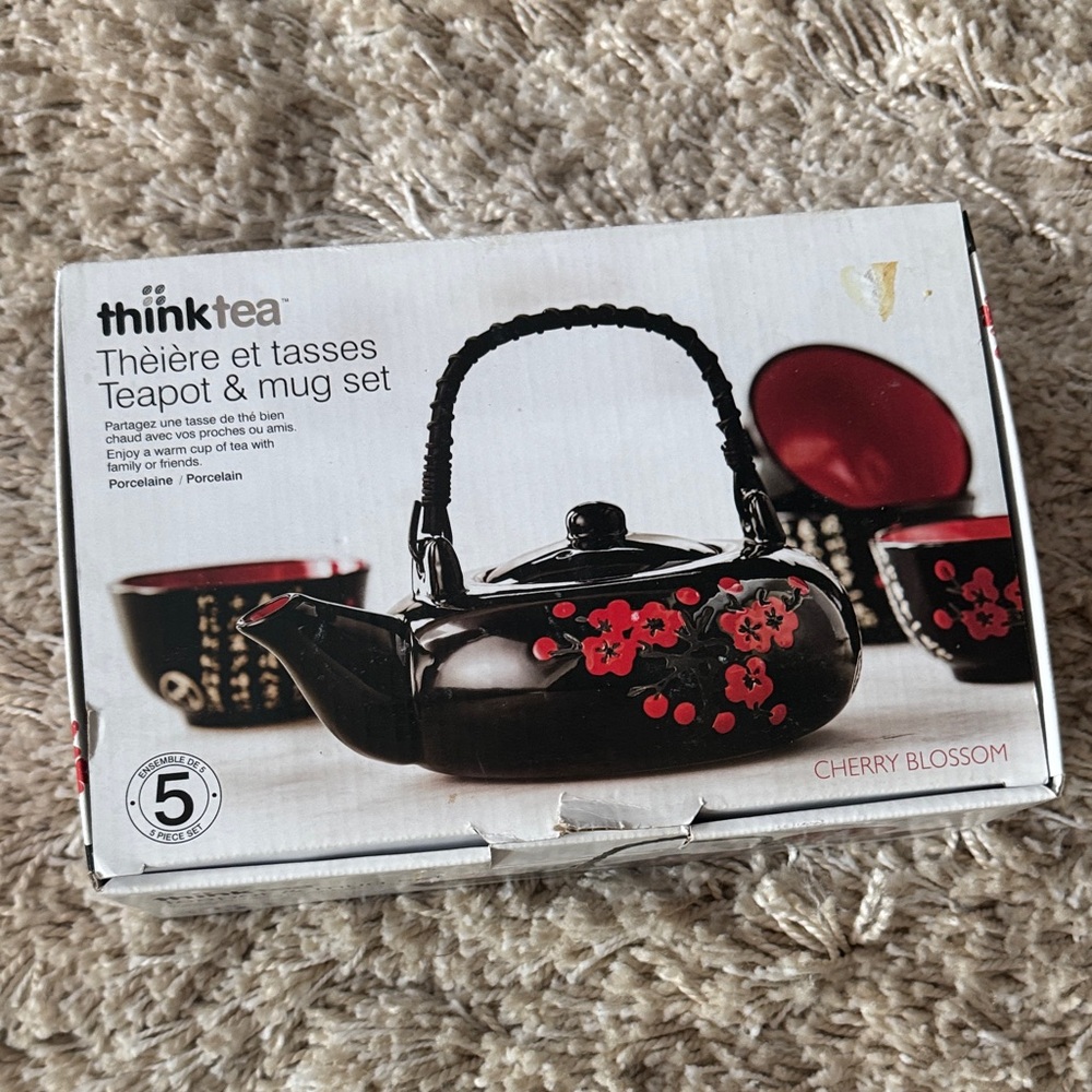 Thinktea Cherry Blossom Teapot & Mug Set